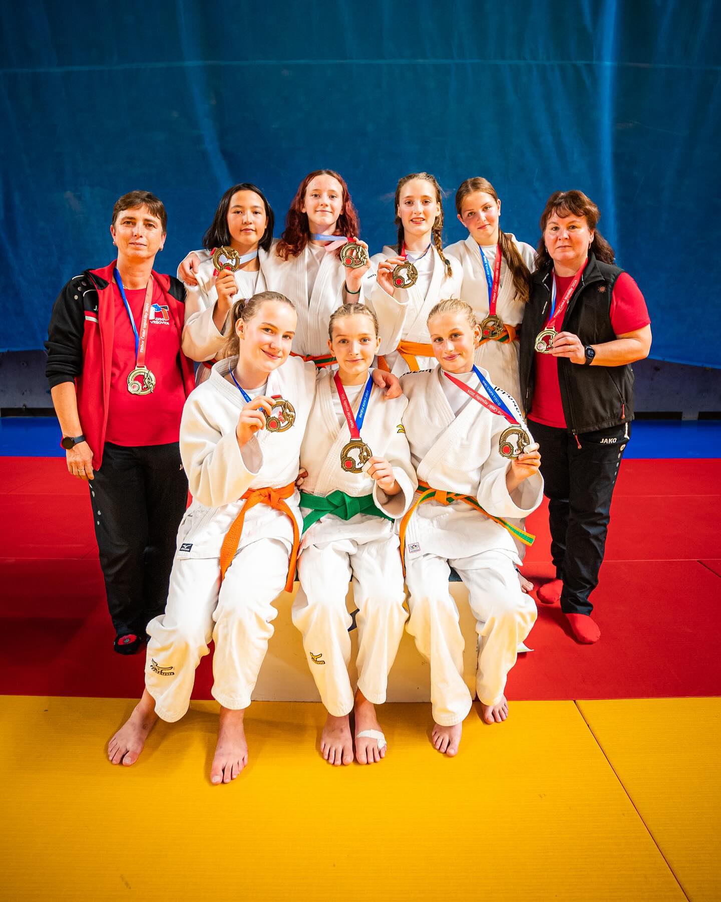 Judistické družstvo  starších žákyň U14 z T.J. Sokol Praha Vršovice získalo v Ostravě 12.10.2024 titul Přebornice ČR a zlatou medaili