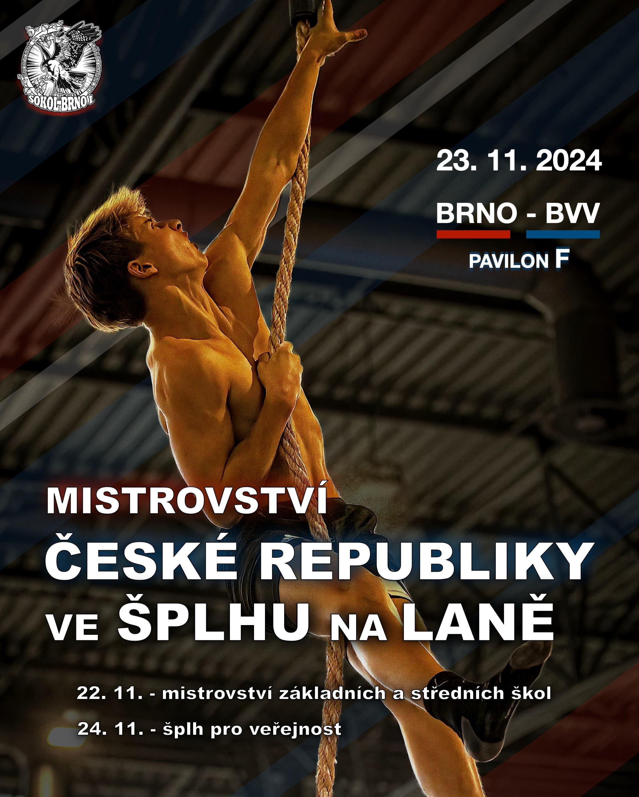 Pozvánka na MČR ve šplhu na laně v brně 22.-23.11.2024