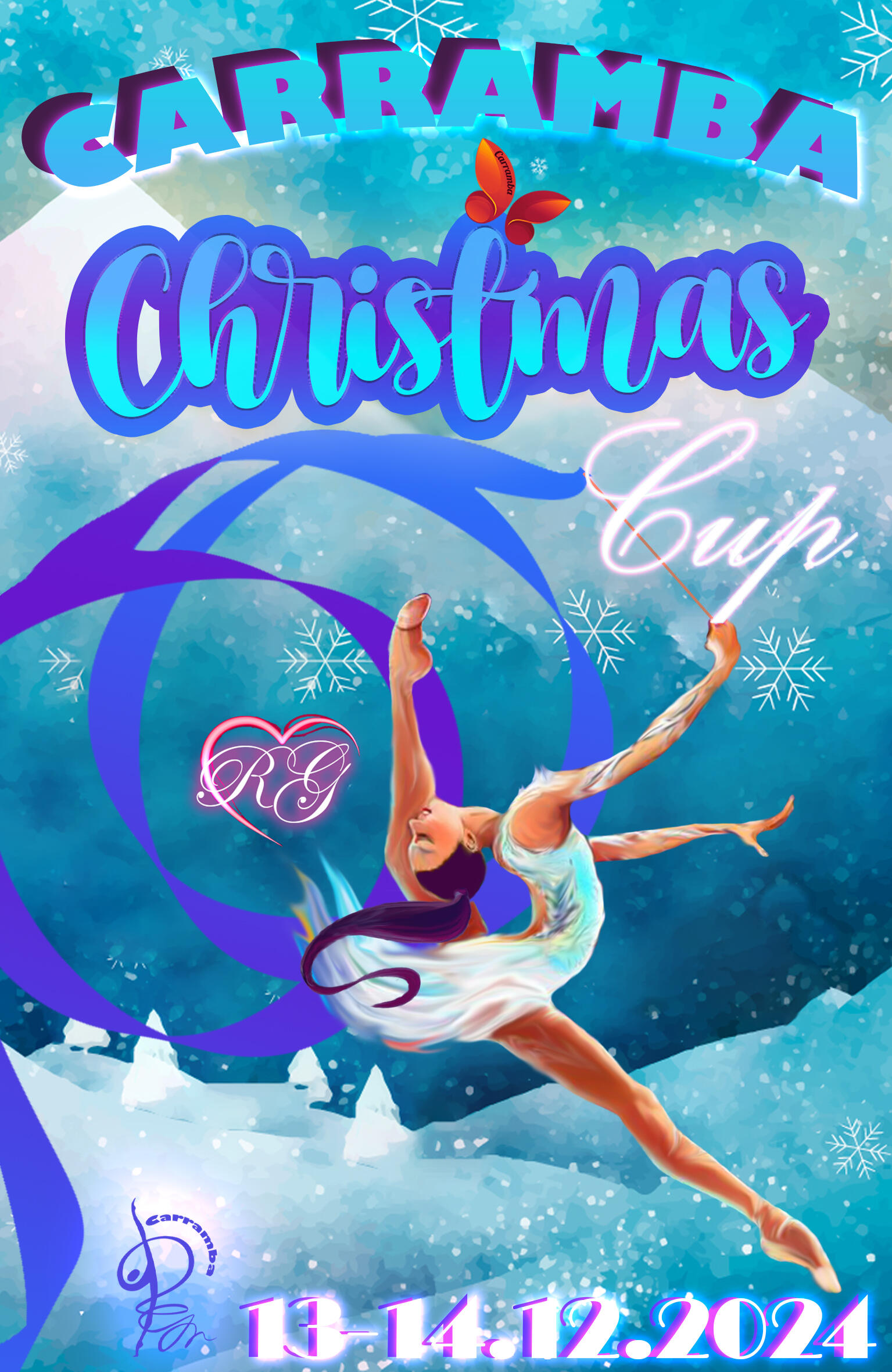 Pozvánka na 22. ročník mezinárodního turnaje v moderní gymnastice Mini Caramba Christmas Cup v polských Katovicích 13.-14.12.2024