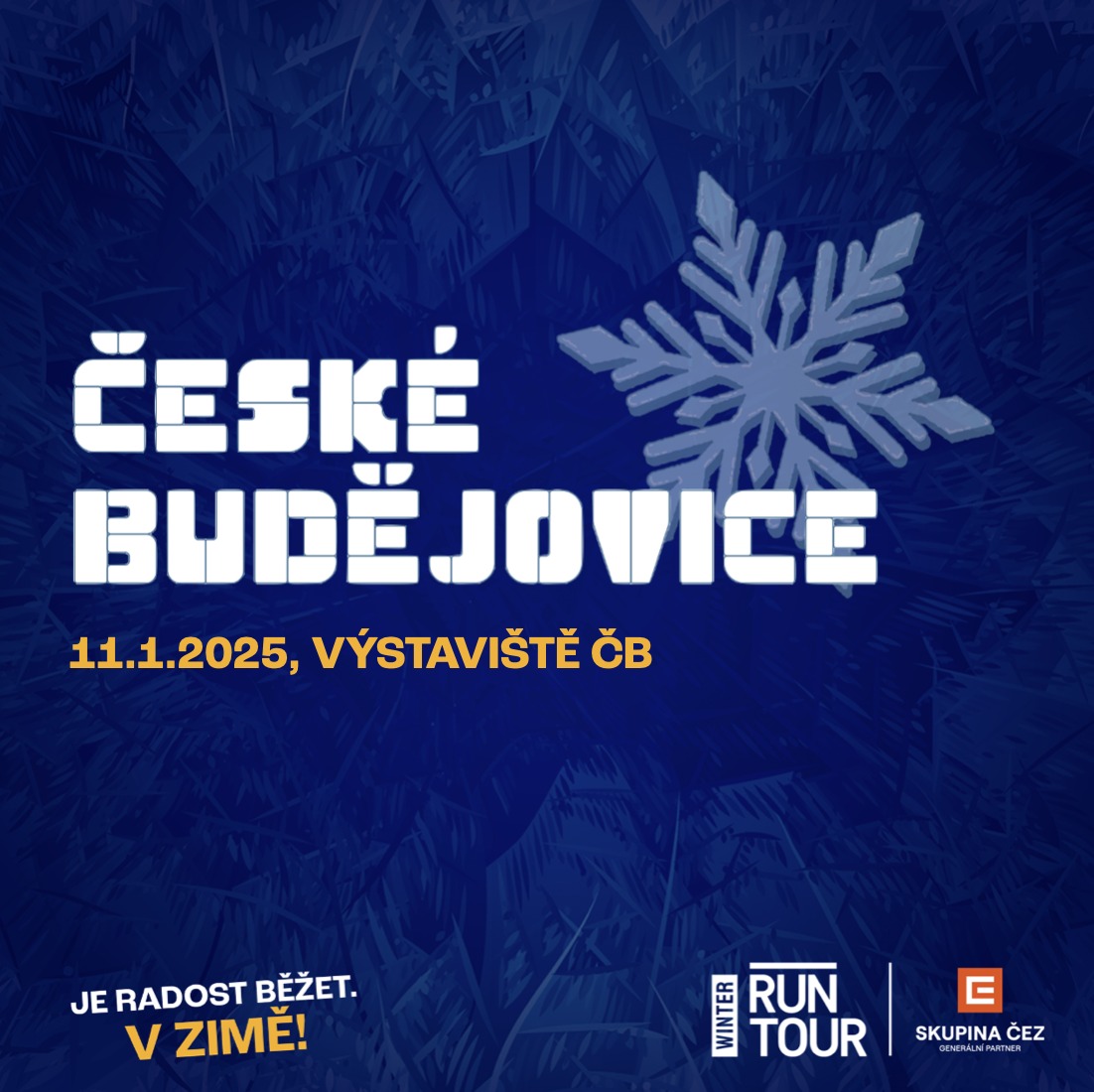 Pozvánka na ČEZ RunTour Winter Edition České Budějovice 11.1.2025