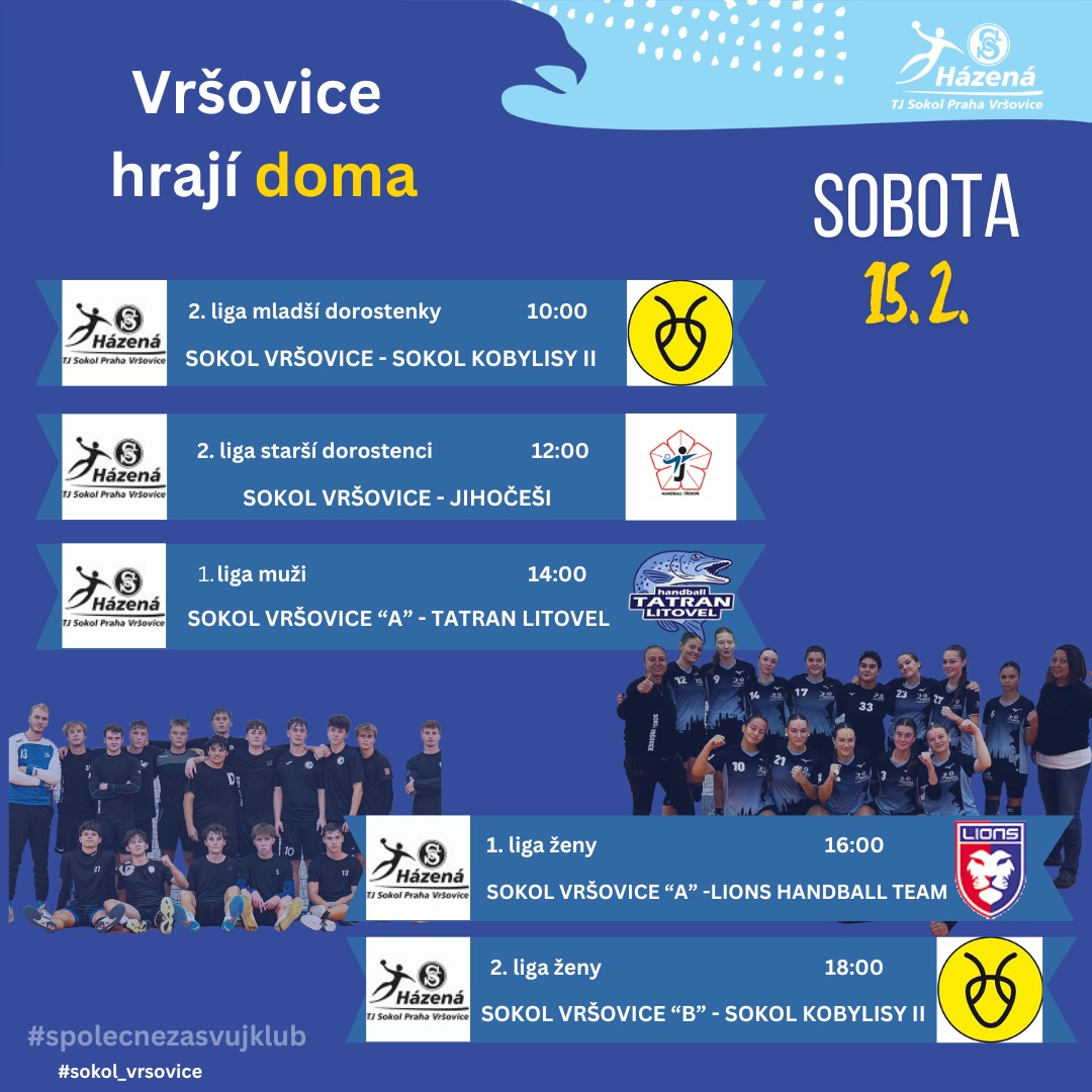 Oddl hzen T.J. Sokol Praha Vrovice odehraje 15. 2. 2025 domc zpasy v Hale v Heroldovch sadech.jpg
