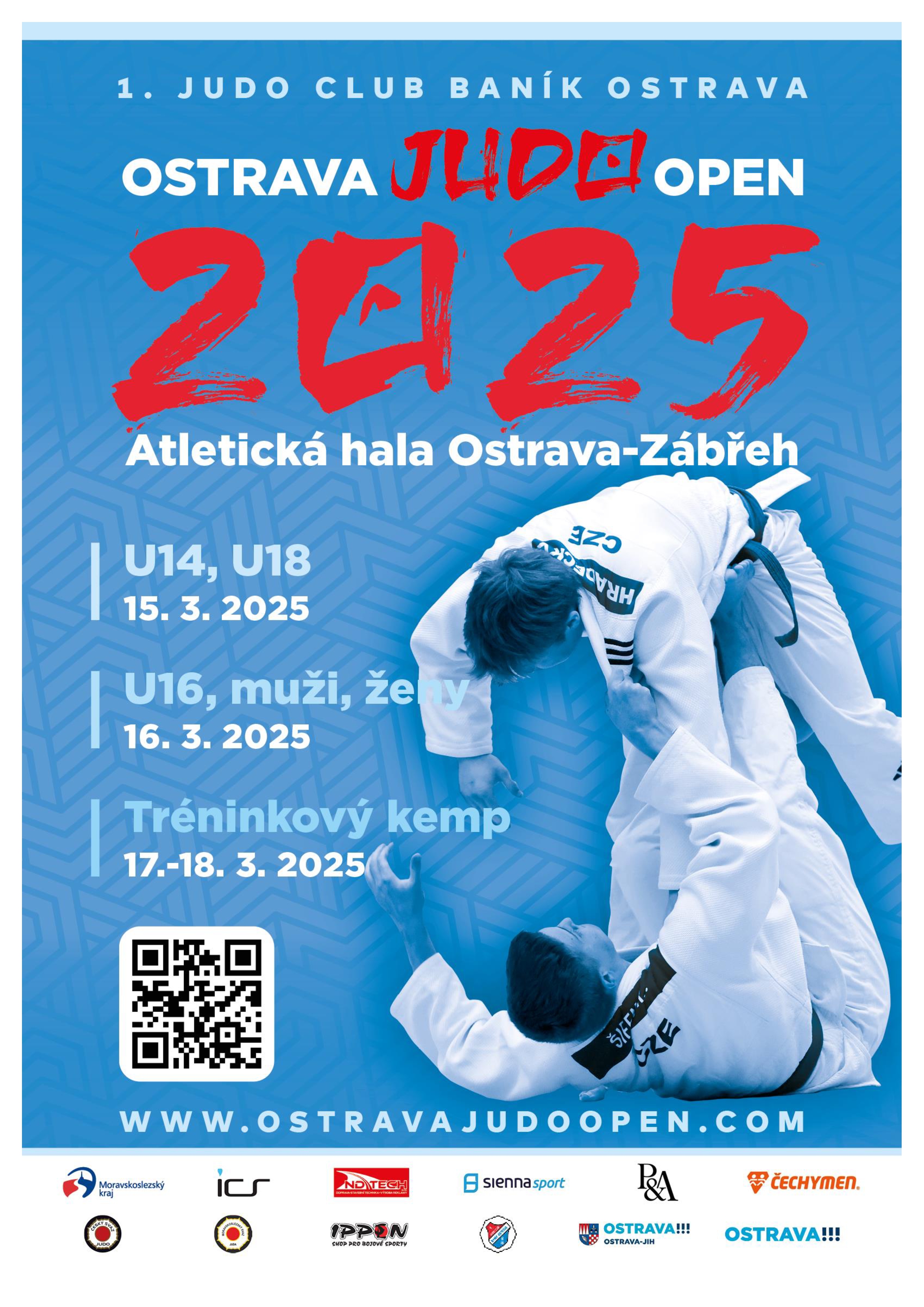 Pozvánka na mezinárodní turnaj v judu Český pohár - Ostrava Judo Open 2025 15.-16.3.2025