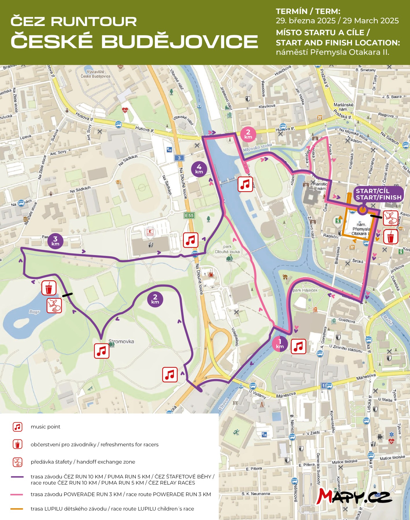 Běžecký závod Czech RunTour České Budějovice 29. 3. 2025 - mapa.jpg