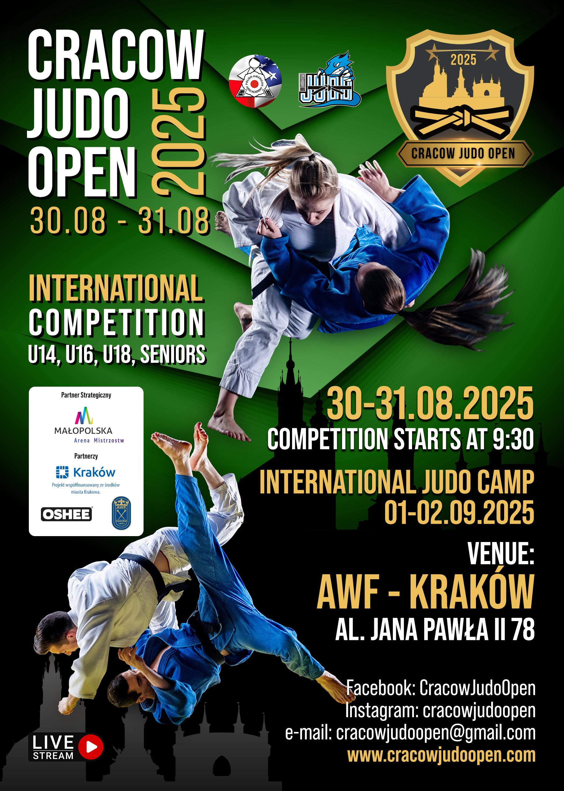 Mezinrodn sout v judu Cracow Judo Open  v polskm Krakov 30.-31.8.2025 - pozvnka.jpg