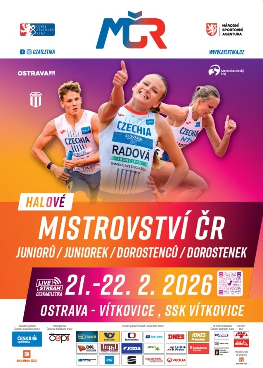 Halov� M�R dorostenc�, dorostenek, junior� a juniorek v atletice v Ostrav� 21.-22.2.2026 - plak�t.jpg