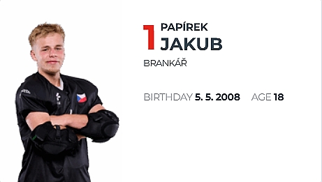 Reprezenta�n� brank�� Jakub Pap�rek z odd�lu pozemn�ho hokeje z T.J. Sokol Kbely.jpg